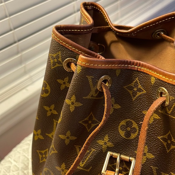 Authentic Louis Vuitton Backpack Nag Montsouris MM Monogram Used LV Vintage. - Picture 11 of 14
